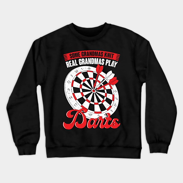 Funny Darts Grandma Grandmother Gift Crewneck Sweatshirt by Dolde08